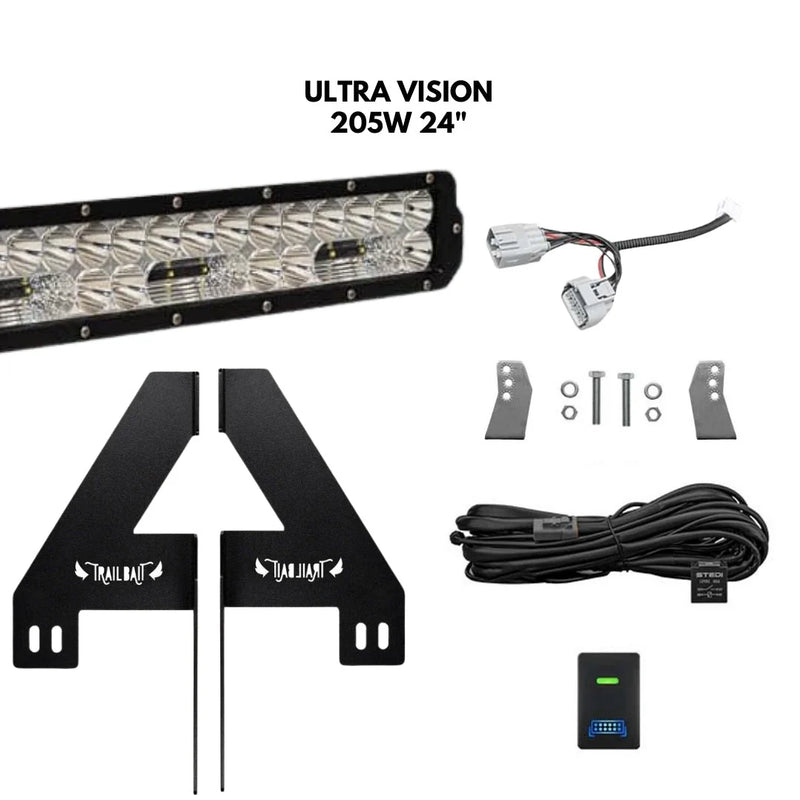 TrailBait Toyota Land Cruiser 300 Series Behind-Grille Light Bar