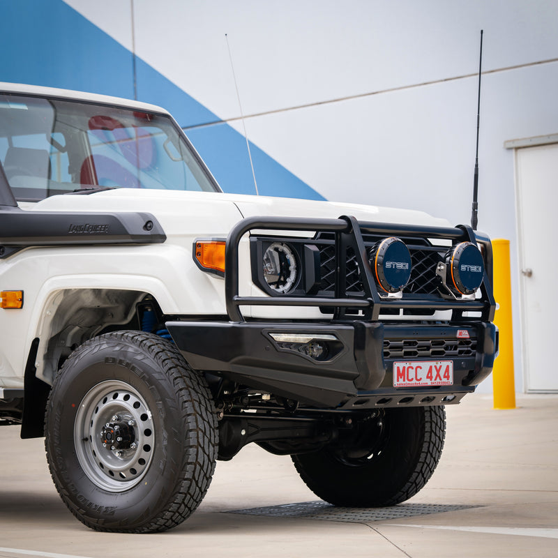 Land Cruiser 79 Series Single Cab 2024-On 808-02 Phoenix Bull Bar Black A Frame Package - SKU MCC-01024-802SC