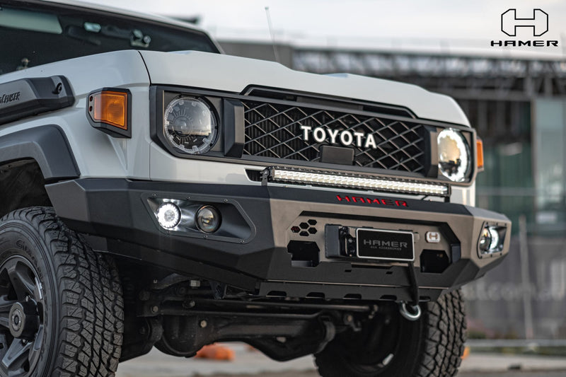 Hamer 4x4 Bull Bar King Series (No Rated Recovery Points) Coming Soon Suitable For Toyota Landcruiser 70 Series 2023-Present