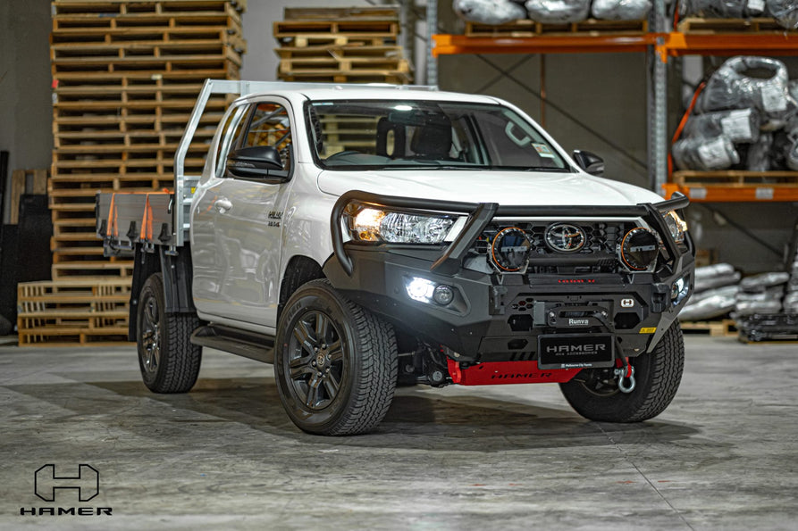 Hamer 4x4 Bull Bar King Series Plus (incl. 3.5T Rated Recovery Points) Suitable For No Flares Model - Not Suitable For Single Cab And Low-rider Models For Toyota Hilux Revo 2024-Present