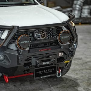 Hamer 4x4 Bull Bar King Series Plus (incl. 3.5T Rated Recovery Points) Suitable For No Flares Model - Not Suitable For Single Cab And Low-rider Models For Toyota Hilux Revo 2024-Present
