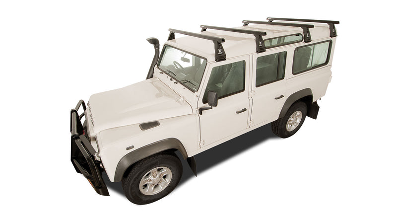 Rhino-Rack Heavy Duty RL210 Black 4 Bar Roof Rack for Land Rover Defender 110 4×4