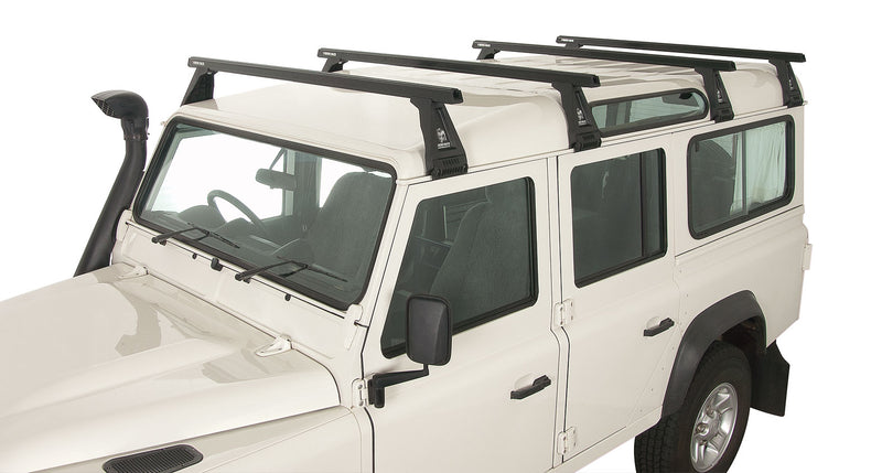 Rhino-Rack Heavy Duty RL210 Black 4 Bar Roof Rack for Land Rover Defender 110 4×4