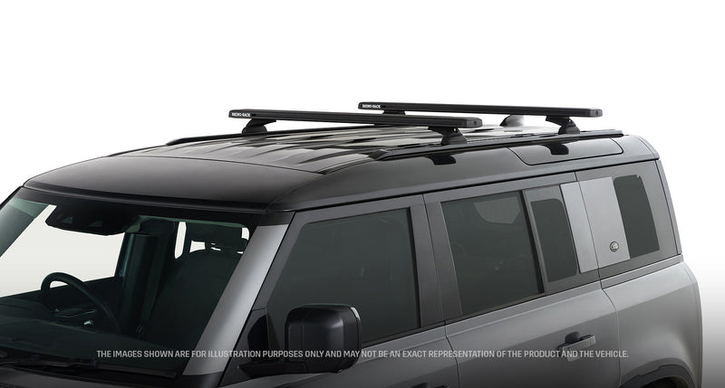 Rhino-Rack Reconn-Deck Black 2 Bar Truck Bed System Suitable for Land Rover Defender 110 L663 4×4