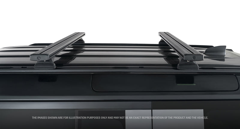 Rhino-Rack Reconn-Deck Black 2 Bar Truck Bed System Suitable for Land Rover Defender 110 L663 4×4