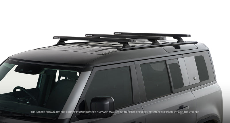 Rhino-Rack Reconn-Deck Black 3 Bar Truck Bed System Suitable for Land Rover Defender 110 L663 4×4