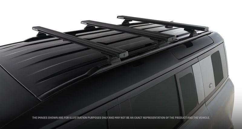 Rhino-Rack Reconn-Deck Black 3 Bar Truck Bed System Suitable for Land Rover Defender 110 L663 4×4