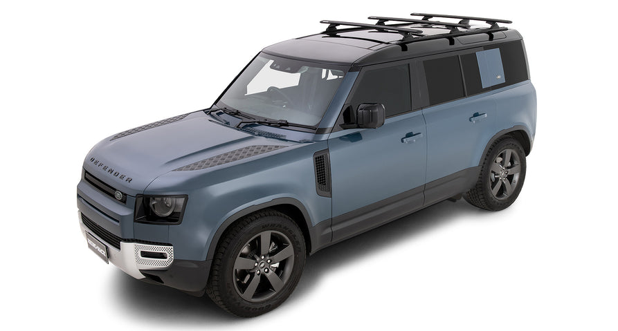Rhino-Rack Vortex RCL Black 3 Bar Roof Rack for Land Rover Defender 110