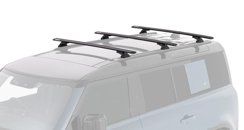 Rhino-Rack Vortex RCL Black 3 Bar Roof Rack for Land Rover Defender 110