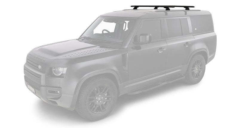 Rhino-Rack Vortex RCL Black 2 Bar Roof Rack for Land Rover Defender 130 L663 4×4