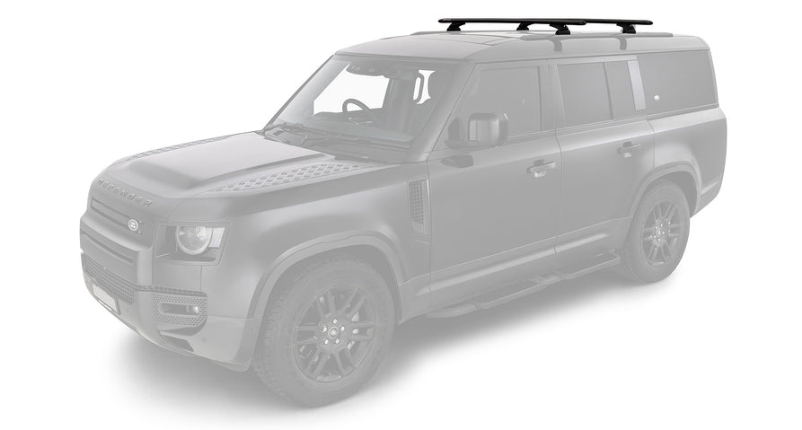 Rhino-Rack Vortex RCL Black 2 Bar Roof Rack for Land Rover Defender 130 L663 4×4