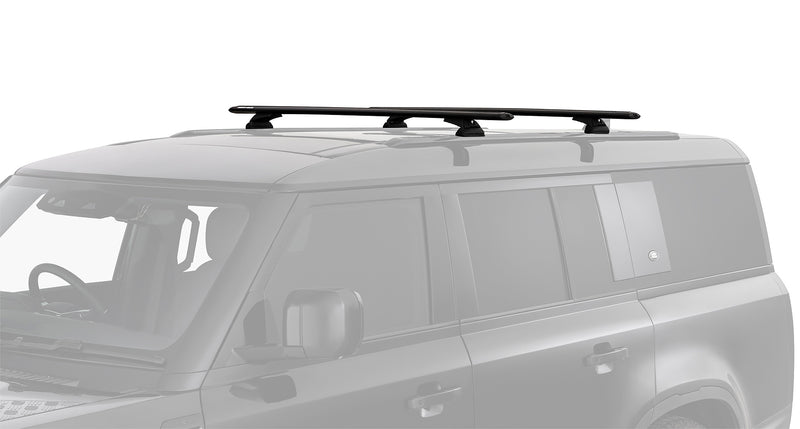 Rhino-Rack Vortex RCL Black 2 Bar Roof Rack for Land Rover Defender 130 L663 4×4