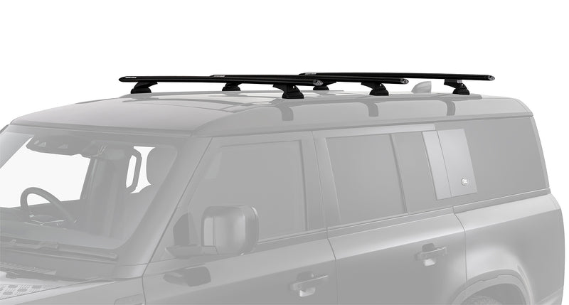 Rhino-Rack Vortex RCL Black 3 Bar Roof Rack for Land Rover Defender 130 L663 4×4