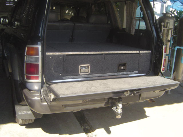 Land Cruiser 80 series 1990-1998 4401 Galvanised Steel Carpet Dual Drawer System - SKU MCC-01006-4401