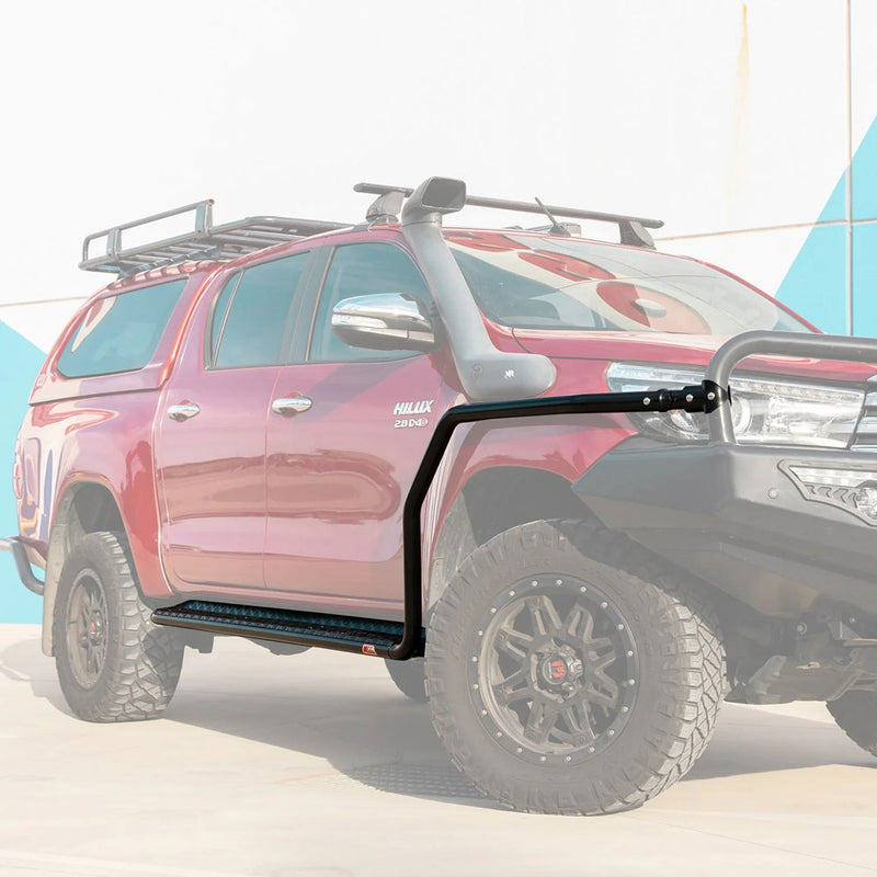 FJ Cruiser XJ10 2006-2017 039BSR All Black Side Step and Rail Package (50mm Bull Bar)