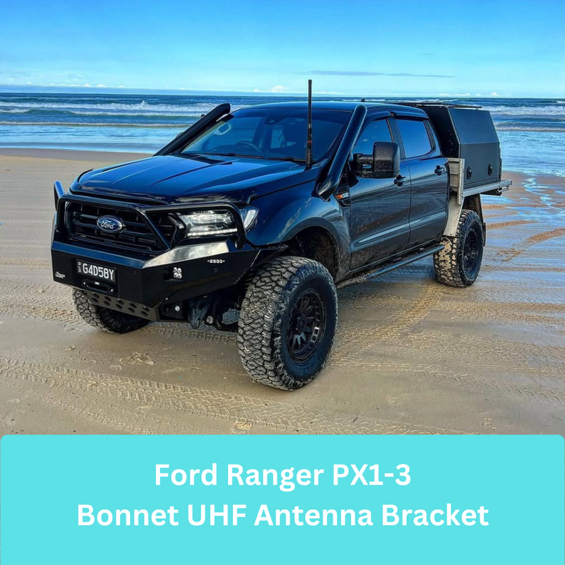 GMF4x4 Ford Ranger PX1-3 Bonnet UHF Antenna Bracket 001-BB