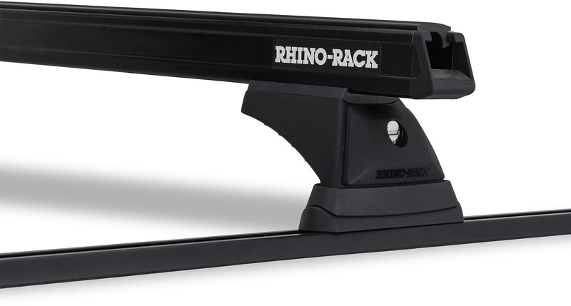 Rhino-Rack Heavy Duty RCH Trackmount Black 2 Bar Roof Rack for Hilux – Suitable for Toyota Hilux Gen 8 4×4 Double Cab