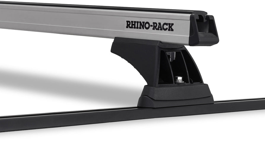 Rhino-Rack Heavy Duty RCH Trackmount Black 2 Bar Roof Rack – Suitable for Toyota Prado 90 Series 4×4