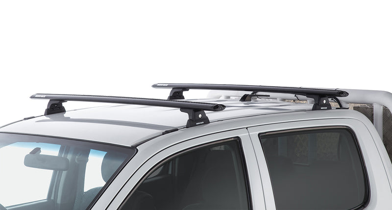 Rhino-Rack Vortex RLT600 Trackmount Black 2 Bar Roof Rack for Toyota Hilux Gen 7 4×4