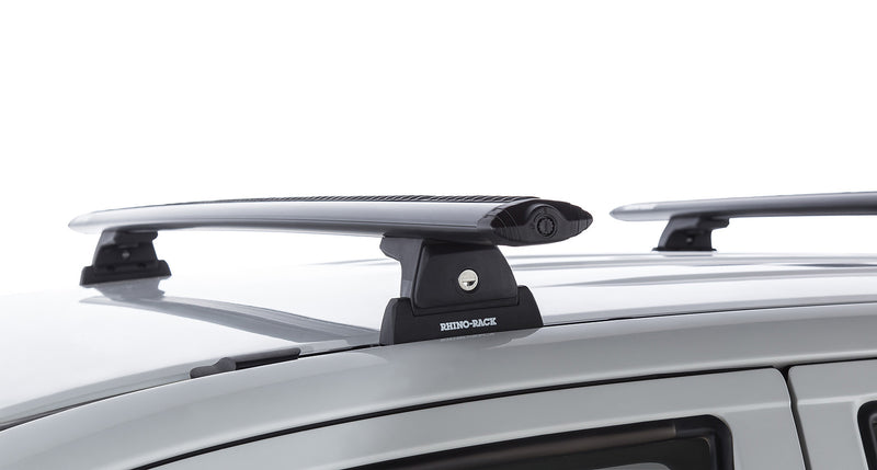 Rhino-Rack Vortex RLT600 Trackmount Black 2 Bar Roof Rack for Toyota Hilux Gen 7 4×4