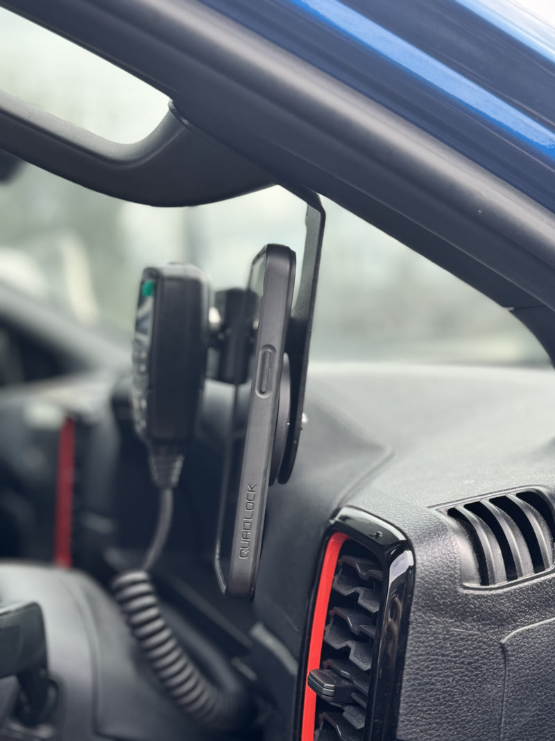 GMF4x4 Ford Ranger RA 2022+ Phone & UHF Hand Piece Holder 4003-PH-D