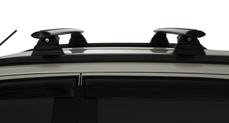 Rhino-Rack Vortex RCL Black 2 Bar Roof Rack System with Locking Legs – Suitable for Isuzu D-Max Gen3 X-Terrain (Flush Rails)