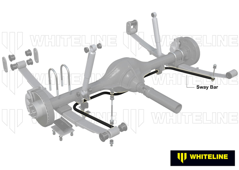 Whiteline 20mm Rear Sway Bar - Suits Toyota Hilux GGN125R, GUN126R, 136R 4WD 2015-On Excl 08/22-On Rogue