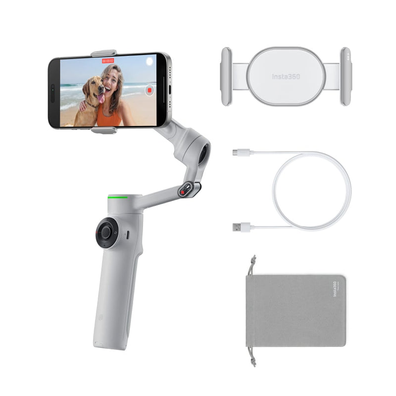 Insta360 Flow 2 Standard Bundle (Grey) – AI Smartphone Gimbal with 3-Axis Stabilization & Tripod