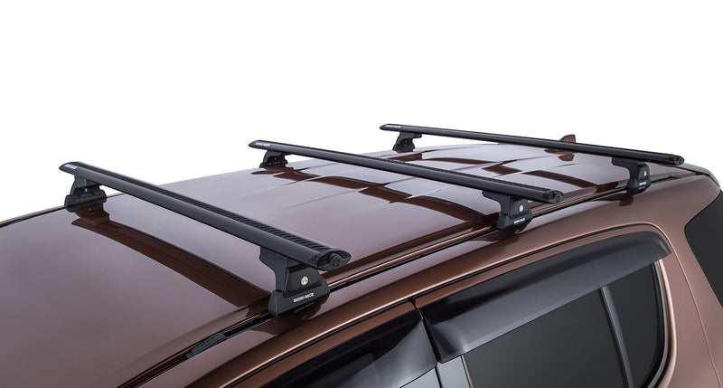 Rhino-Rack Vortex RLT600 Trackmount Black 3 Bar Roof Rack – Isuzu MU-X Gen 1 4×4