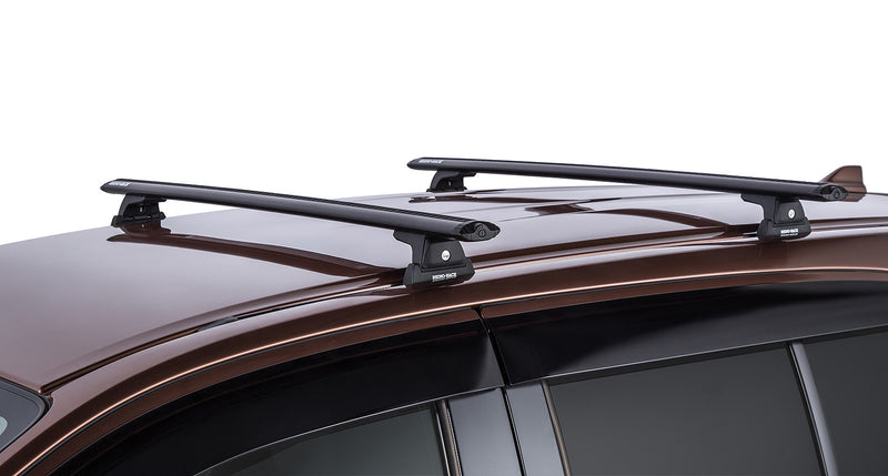 Rhino-Rack Vortex RLT600 Trackmount Black 2 Bar Roof Rack – Isuzu MU-X Gen 1 4×4