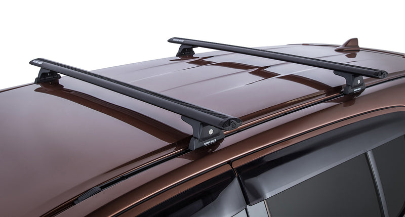 Rhino-Rack Vortex RLT600 Trackmount Black 2 Bar Roof Rack – Isuzu MU-X Gen 1 4×4