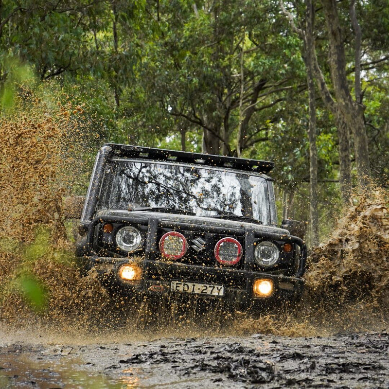 Torqit Stainless Steel Airbox for Suzuki Jimny JB74 / JC74 XL | Brushed Stainless & Matte Black