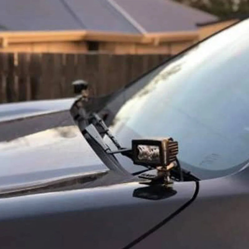 LED Light Bonnet Mount brackets (No lights) Suitable For Nissan Navara – (pair)