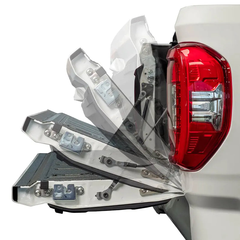 HSP Tail Assist suits LDV T60 Max Dual Cab 2021+ & T60 Mega 2022+ with Black Tailgate Cap – Twin Strut Weight Reduction + Dampener – LD-MAX12