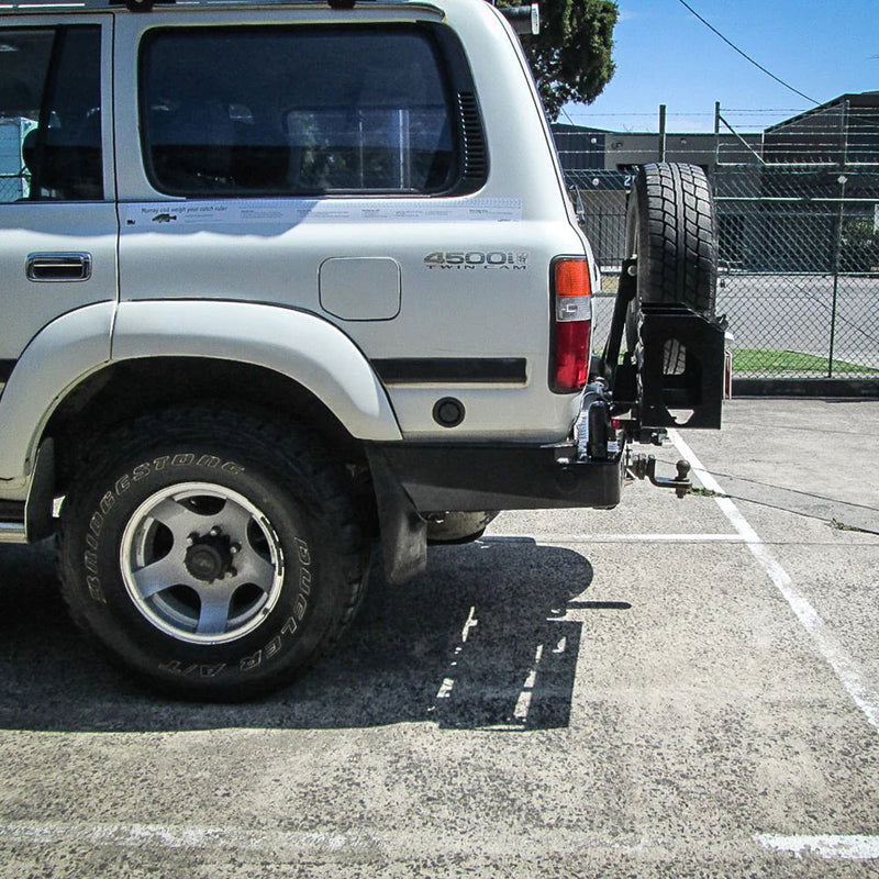Land Cruiser 80 series 1990-1998 (GXL Model) 022-02 Rear Wheel Carrier Single Jerry Can Holder Package – SKU MCC-01006-202SPK2