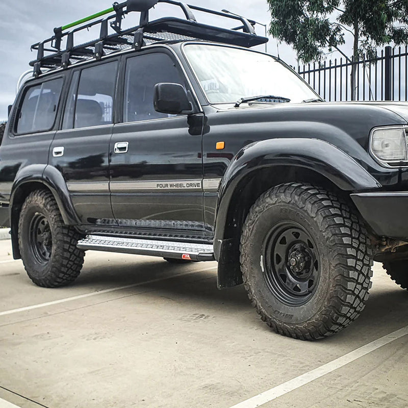 Land Cruiser 80 series 1990-1998 309BS Side Step Package (Chrome Step Plate)