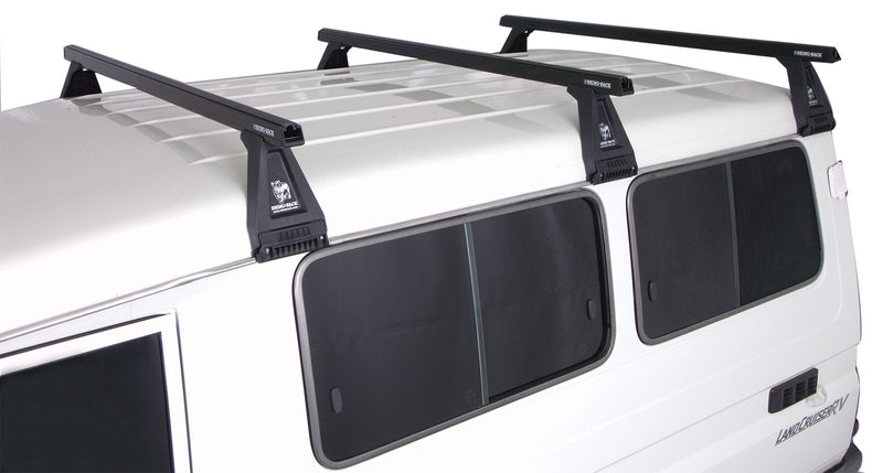 Rhino-Rack Heavy Duty RL210 Black 3 Bar Roof Rack for Toyota LandCruiser 75/77 Series, 78 Series and Sahara 60 Series 4×4