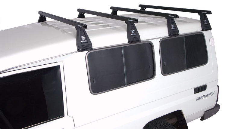 Rhino-Rack Heavy Duty RL210 Black 4 Bar Roof Rack for Toyota LandCruiser 75/77/78 Series and Sahara 60 Series 4×4