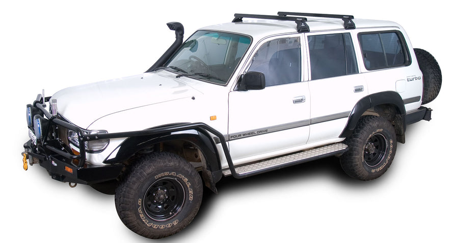Rhino-Rack Heavy Duty RL110 Black 2 Bar Roof Rack – Suitable for Toyota Prado, LandCruiser & Suzuki Jimny (4×4)