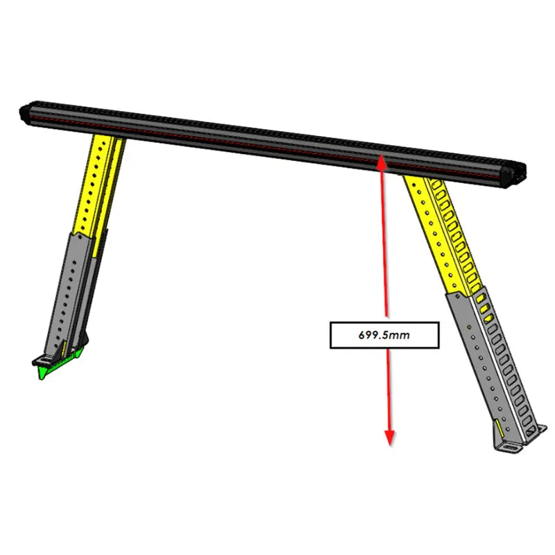 HSP Load Rack Pro Ladder Rack Suits JAC T9 2025+ Dual Cab Tub – Full Set (Front & Rear Legs + Joiner Bar) 1510-LR2-S
