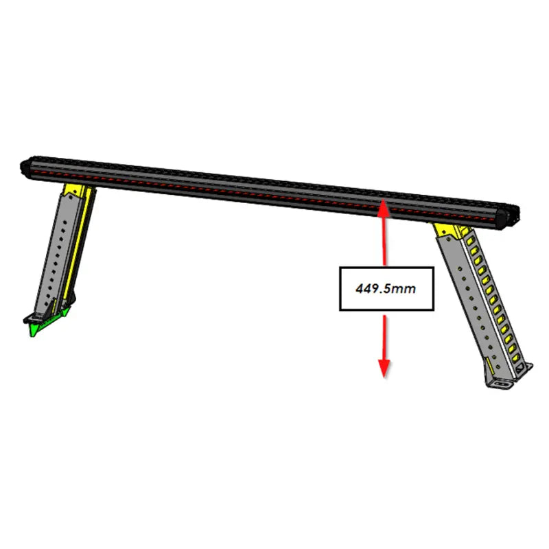 HSP Load Rack Pro Ladder Rack Suits JAC T9 2025+ Dual Cab Tub – Full Set (Front & Rear Legs + Joiner Bar) 1510-LR2-S