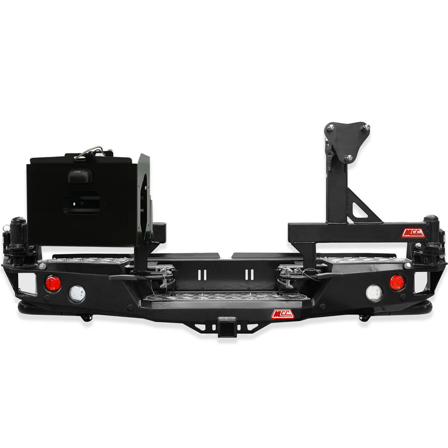 BT50 TF 2021-On 022-02 Rear Wheel Carrier Single Jerry Can Holder Packagewith Side Protection – SKU MCC-06004-202PK2