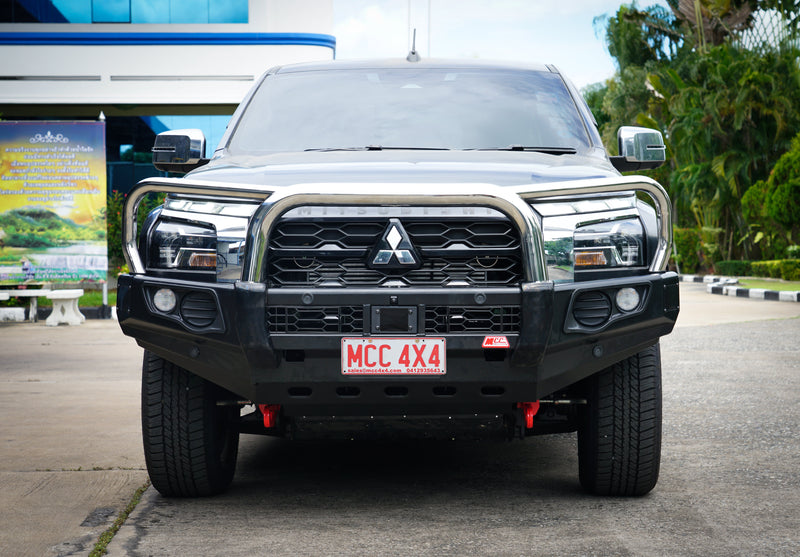 Triton MV 2024-On 707-01 Falcon Bull Bar Triple Stainless Loops Package (No Foglight)