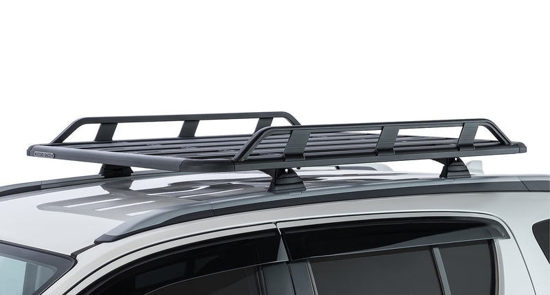 Rhino-Rack Pioneer Tradie (1528mm x 1236mm) with RCL Legs – Isuzu MU-X Gen1 LS-T 4×4 with Roof Rails (2013–2021)