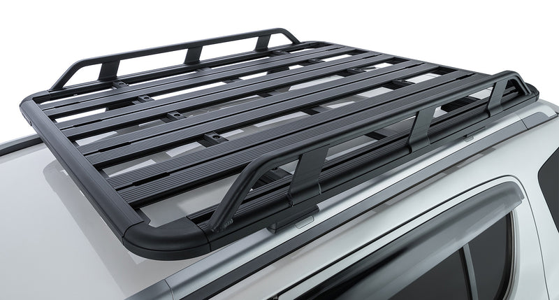 Rhino-Rack Pioneer Tradie (1528mm x 1236mm) with RCL Legs – Isuzu MU-X Gen1 LS-T 4×4 with Roof Rails (2013–2021)