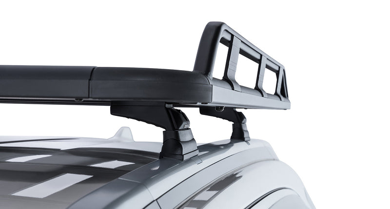 Rhino-Rack Pioneer Tradie (1528mm x 1236mm) with RCL Legs – Isuzu MU-X Gen1 LS-T 4×4 with Roof Rails (2013–2021)