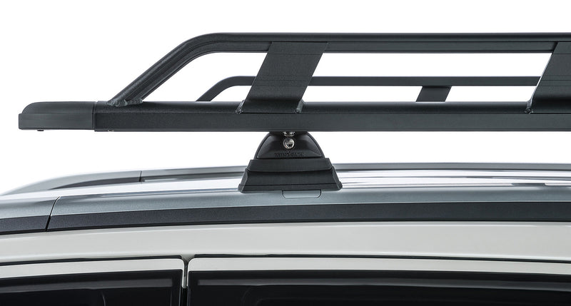 Rhino-Rack Pioneer Tradie (1528mm x 1236mm) with RCL Legs – Isuzu MU-X Gen1 LS-T 4×4 with Roof Rails (2013–2021)
