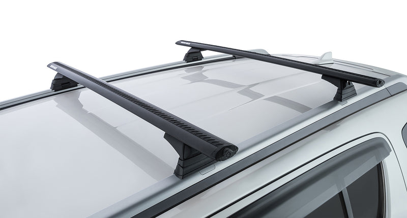 Rhino-Rack Vortex RCL Black 2 Bar Roof Rack – Isuzu MU-X Gen1 LS-T 4×4 with Roof Rails (2013–2021)
