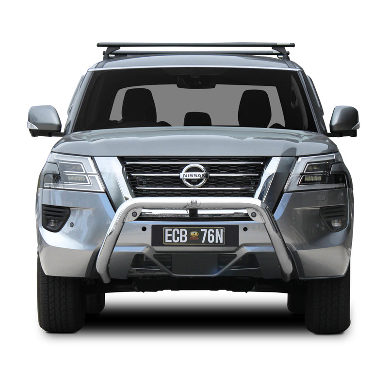 SUITABLE FOR NISSAN PATROL Y62 Nudge Bar (08/19 to) Finish: SILVER HAMMER TONE