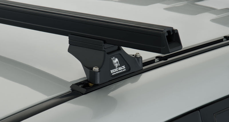 Rhino-Rack Heavy Duty RLTP Trackmount Black 3 Bar Roof Rack for Mitsubishi Pajero NM - NP & NS - NX 4dr 4WD